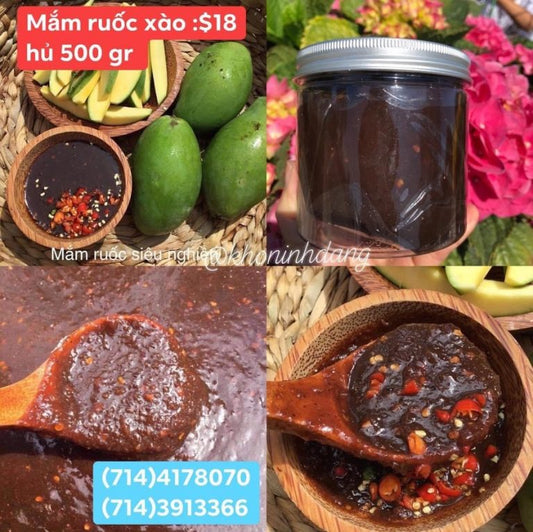 Mắm ruốc xào ăn liền